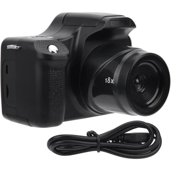 Lazimin Digital Kamera med 18X zoom, 3,0 tum HD LCD-skärm SLR Videokamera, Bärbar Långdistansträning, Mikrofon
