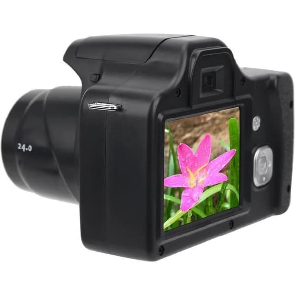 Lazimin Digital Kamera med 18X zoom, 3,0 tum HD LCD-skärm SLR Videokamera, Bärbar Långdistansträning, Mikrofon