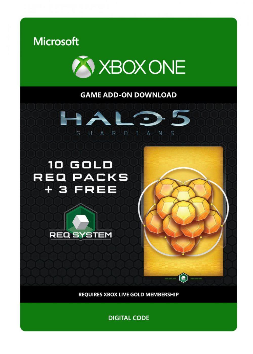 Halo 5: Guardians - 10 Gold REQ Packs + 3 Free