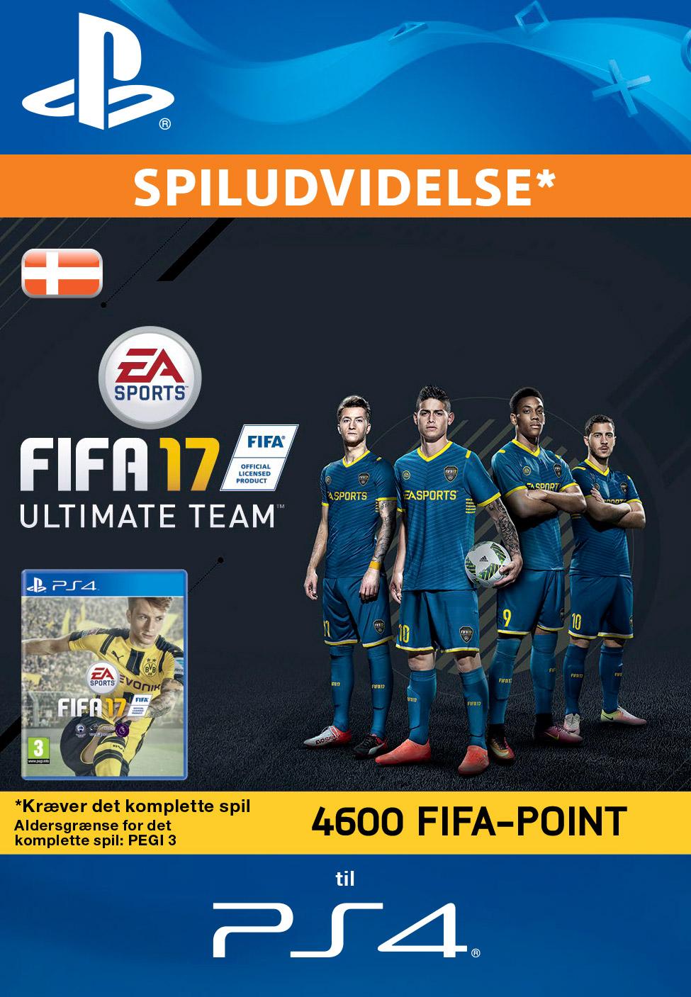 Pakke med 4600 FIFA 17 Points (DK)