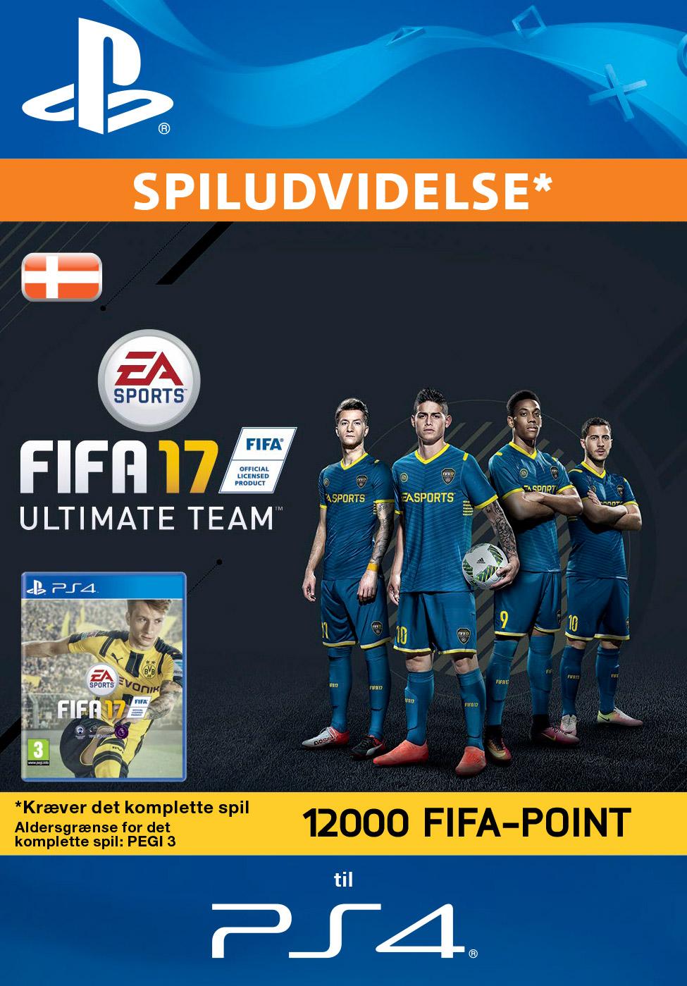 Pakke med 12000 FIFA 17 Points (DK)