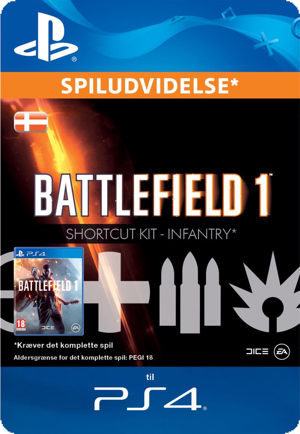 Battlefield 1 Shortcut Kit: Infantry-pakke (DK)
