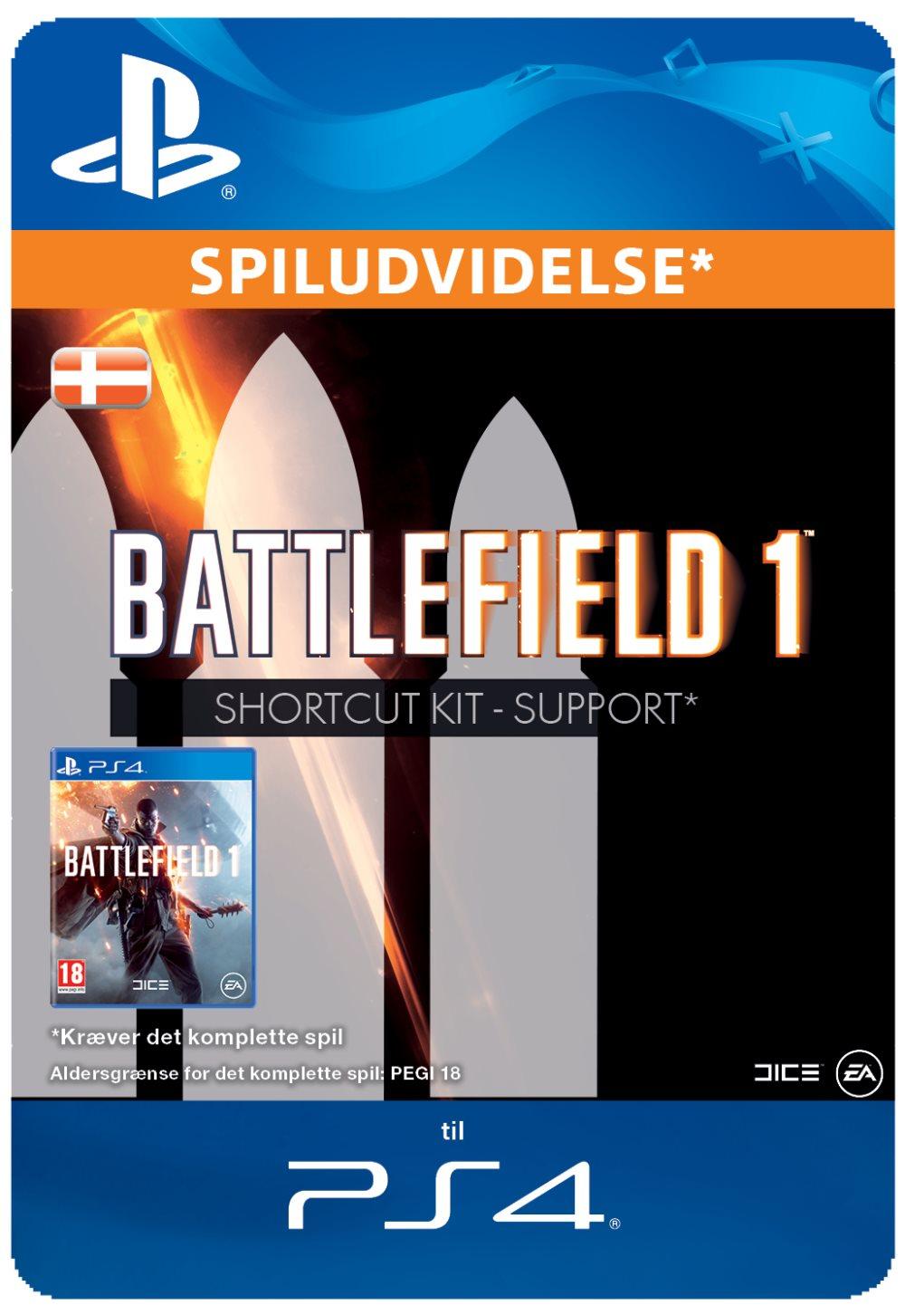 Battlefield 1 Shortcut Kit: Support-pakke (DK)