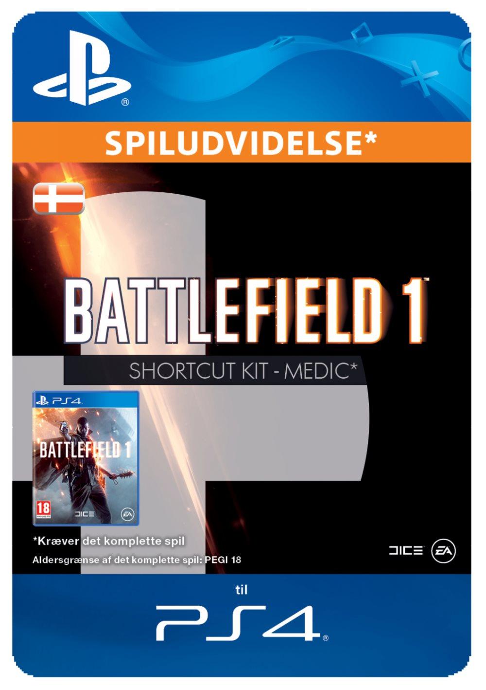 Battlefield 1 Shortcut Kit: Medic-pakke (DK)