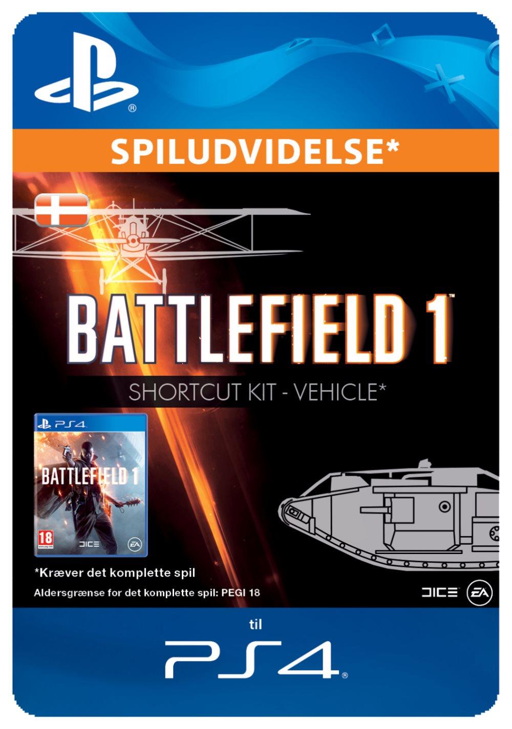 Battlefield 1 Shortcut Kit: Vehicle-pakke (DK)
