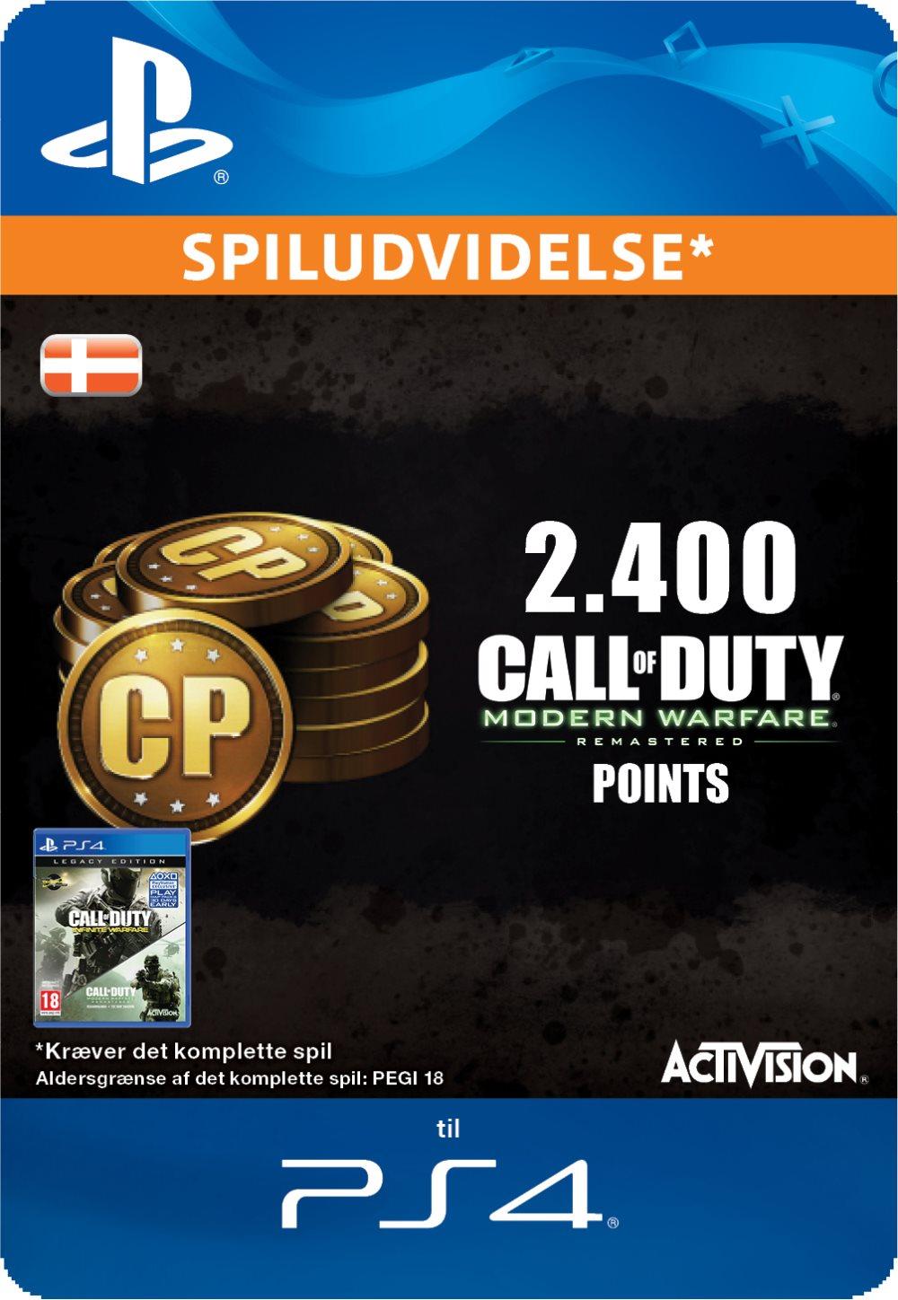 2400 Call of Duty®: Modern Warfare® Remastered Points (Denmark)