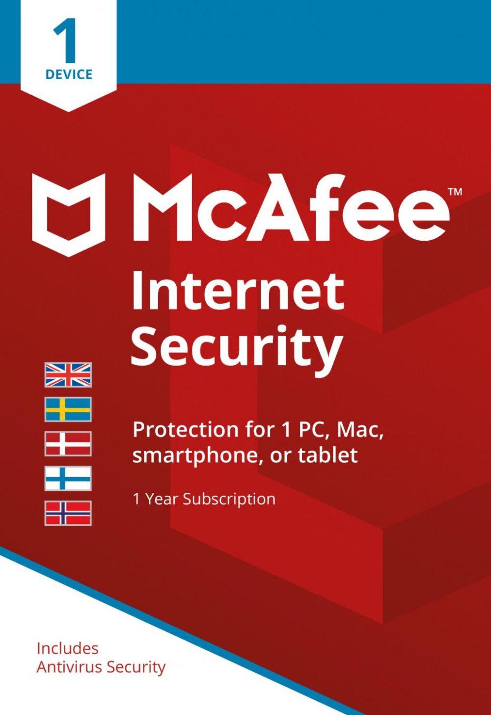 McAfee® Internet Security - 1 Device (Nordic)