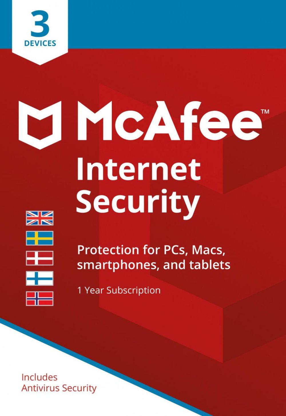 McAfee® Internet Security - 3 Device (Nordic)