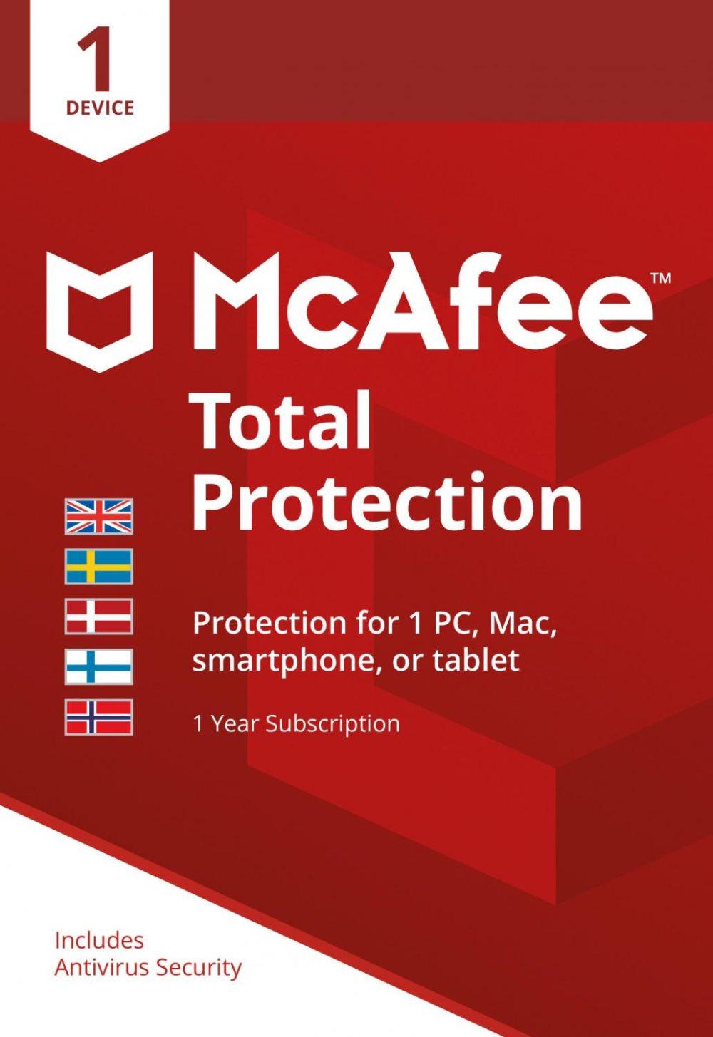 McAfee® Total Protection - 1 Device (Nordic)