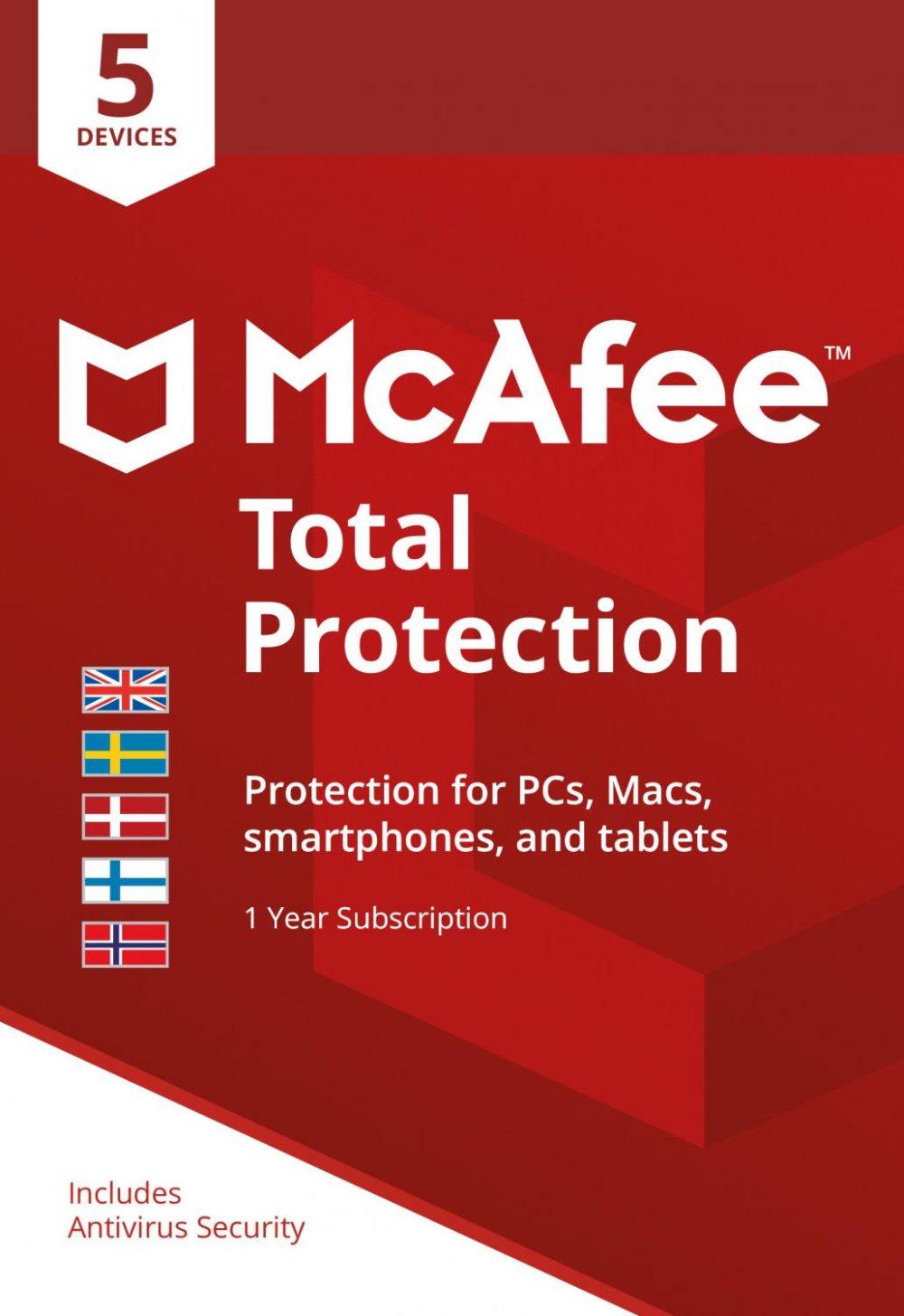 McAfee® Total Protection - 5 Device (Nordic)