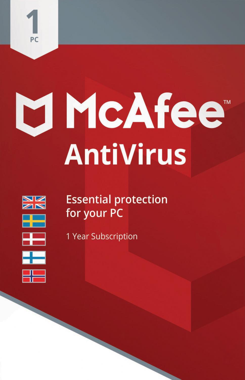 McAfee® AntiVirus - 1 PC (Nordic)