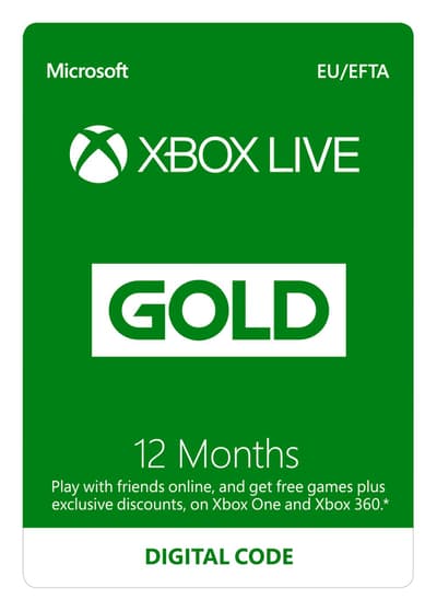 Xbox LIVE Prepaid 12 Month Gold Membership Card