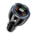 Miniatyrbild 1 av 5: Wozinsky Billaddare 2x USB-C 1x USB-A 90W PD QC - Svart