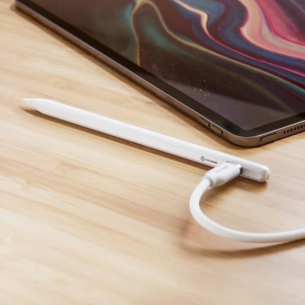 Alogic iPad Stylus Penna med USB-C och Trådlös Laddning - Vit