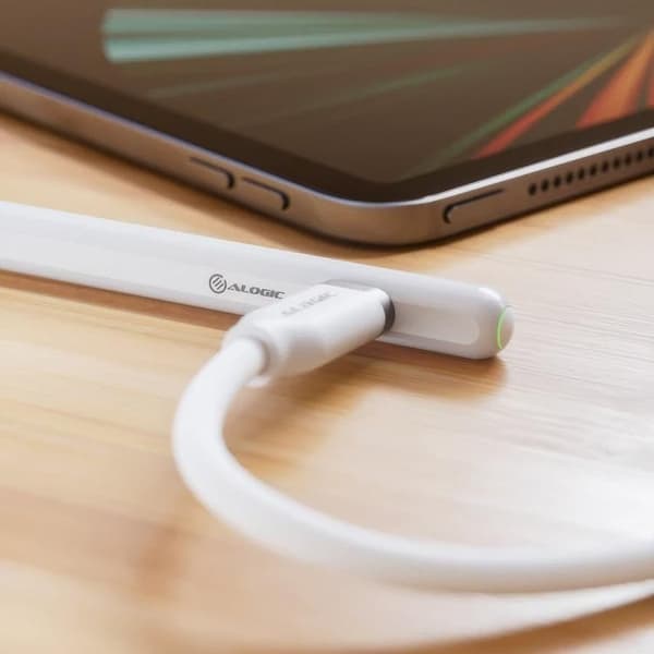 Alogic iPad Stylus Penna med USB-C och Trådlös Laddning - Vit