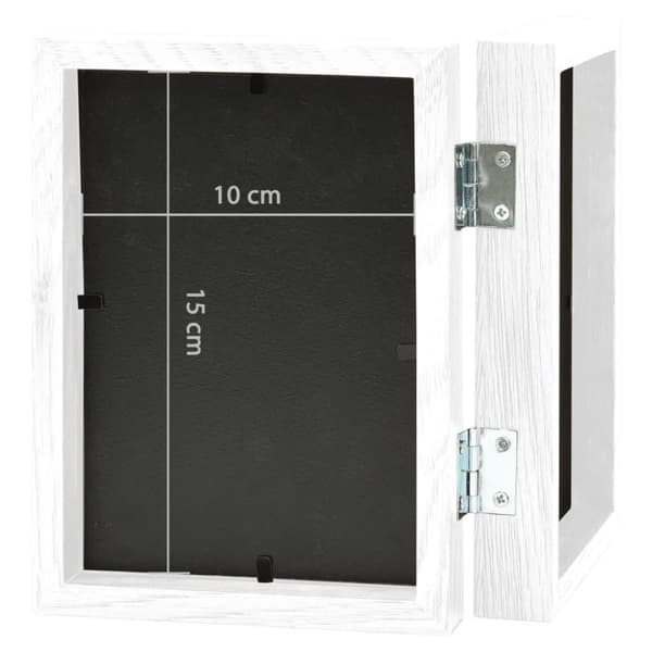 vidaXL Tvådelad fotoram vit 2x(10x15 cm)