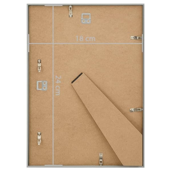 vidaXL Valokuvakehyskollaasi 3 kpl seinälle/pöydälle hopea 18x24cm MDF
