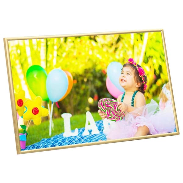 vidaXL Fotoramar 5 st för vägg eller bord guld 70x90 cm MDF