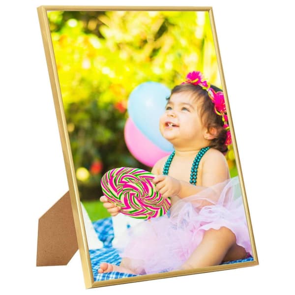 vidaXL Fotoramar 5 st för vägg eller bord guld 70x90 cm MDF