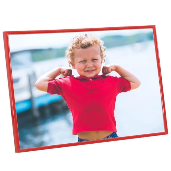 vidaXL Fotoramar 5 st för vägg eller bord röd 70x90 cm MDF