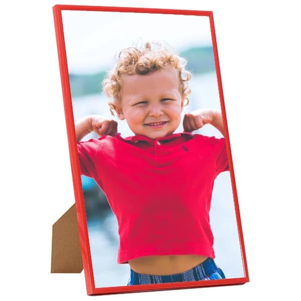 vidaXL Fotoramar 5 st för vägg eller bord röd 70x90 cm MDF