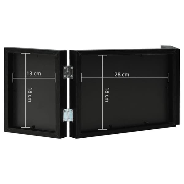 vidaXL 3-osainen Valokuvakehyskollaasi musta 28x18cm+2x(13x18cm)