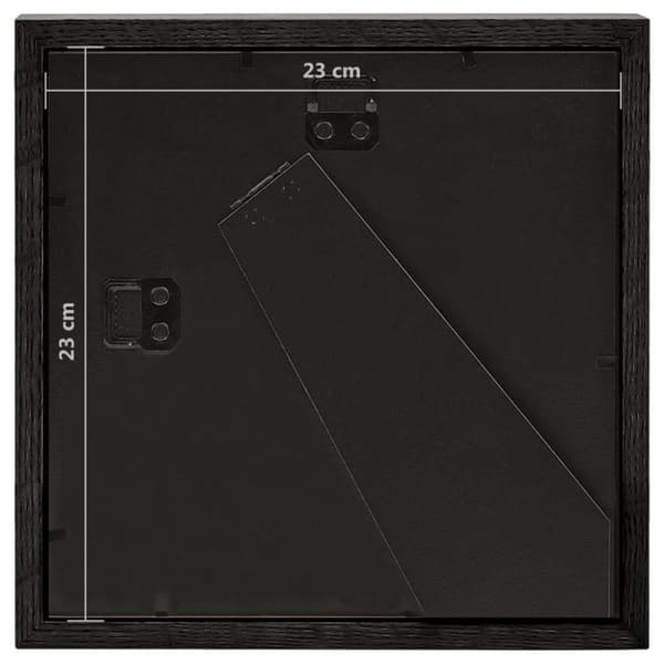 vidaXL 3D Valokuvakehykset 3 kpl 23x23 cm musta 13x13 cm kuvalle