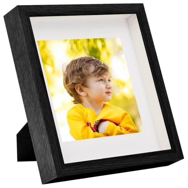 vidaXL 3D Valokuvakehykset 3 kpl 23x23 cm musta 13x13 cm kuvalle