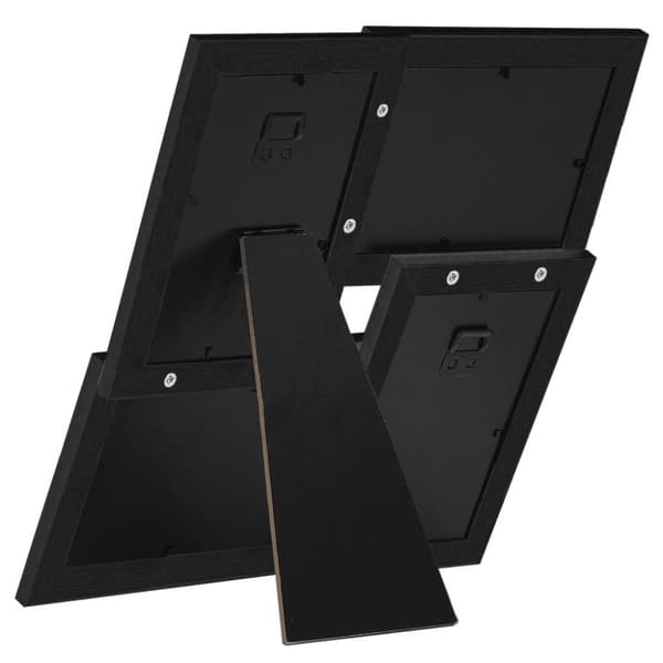 vidaXL Fotorammekollasj for 4x(13x18 cm) bilde svart MDF