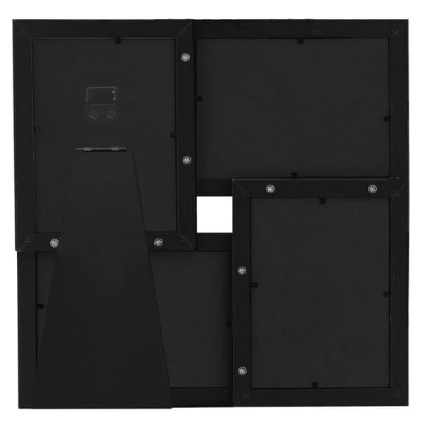 vidaXL Fotorammekollasj for 4x(13x18 cm) bilde svart MDF