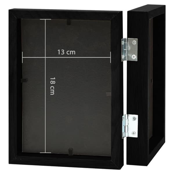 vidaXL Tvådelad fotoram svart 2x(13x18 cm)