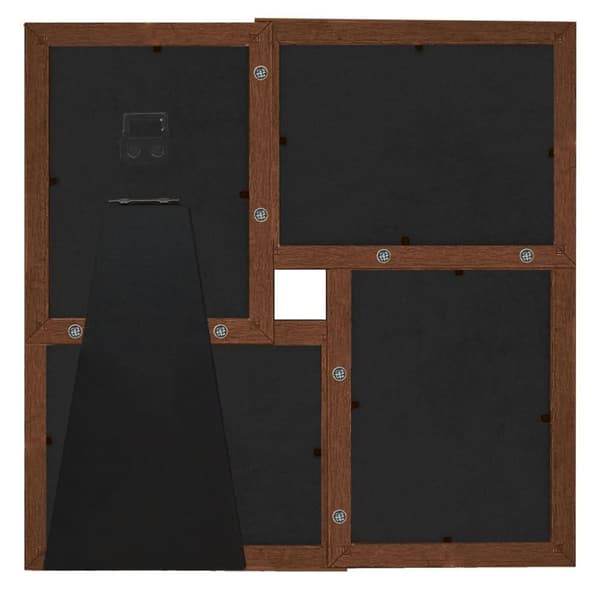 vidaXL Fotoram för 4x(10x15 cm) bilder mörkbrun MDF