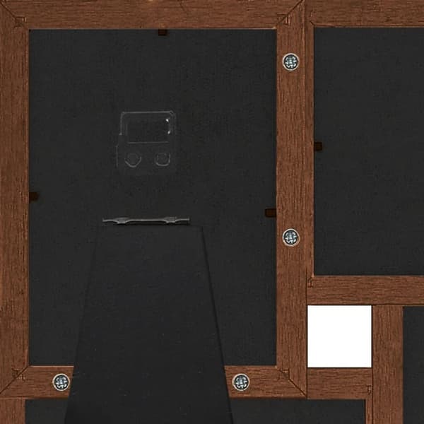 vidaXL Fotoram för 4x(10x15 cm) bilder mörkbrun MDF