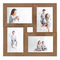 Miniatyrbild 2 av 7: vidaXL Fotoram för 4x(10x15 cm) bilder ljusbrun MDF