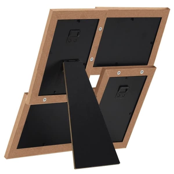 vidaXL Fotoram för 4x(13x18 cm) bilder ljusbrun MDF