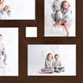 Miniatyrbild 3 av 8: vidaXL Fotoram för 4x(13x18 cm) bilder mörkbrun MDF