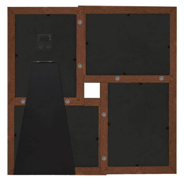 vidaXL Fotoram för 4x(13x18 cm) bilder mörkbrun MDF