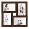 Miniatyrbild 2 av 8: vidaXL Fotoram för 4x(13x18 cm) bilder mörkbrun MDF