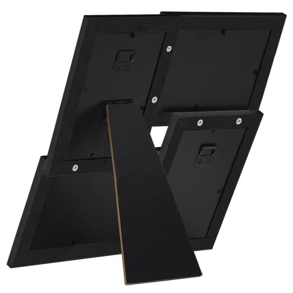 vidaXL Kollaasi valokuvakehys 4x(10x15 cm) kuville musta MDF