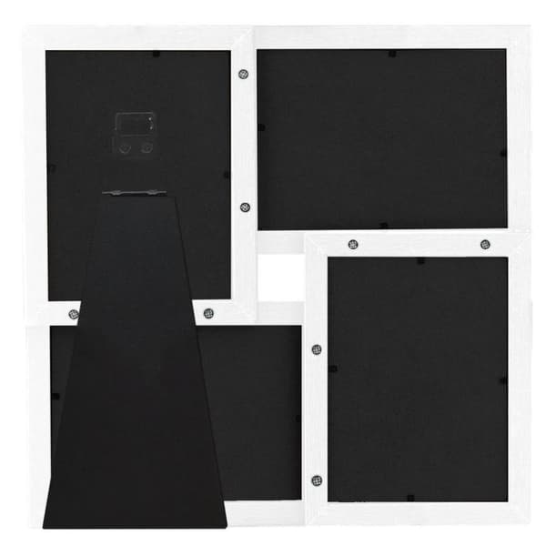 vidaXL Kollaasi valokuvakehys 4x(10x15 cm) kuville valkoinen MDF