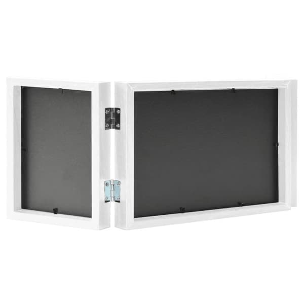 vidaXL Trefoldig fotorammekollasj hvit 28x18 cm+2x(13x18 cm)