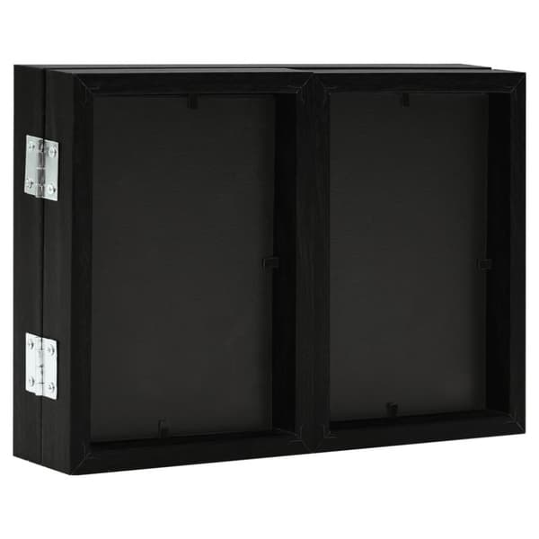 vidaXL Tredelad fotoram svart 22x15 cm+2x(10x15 cm)