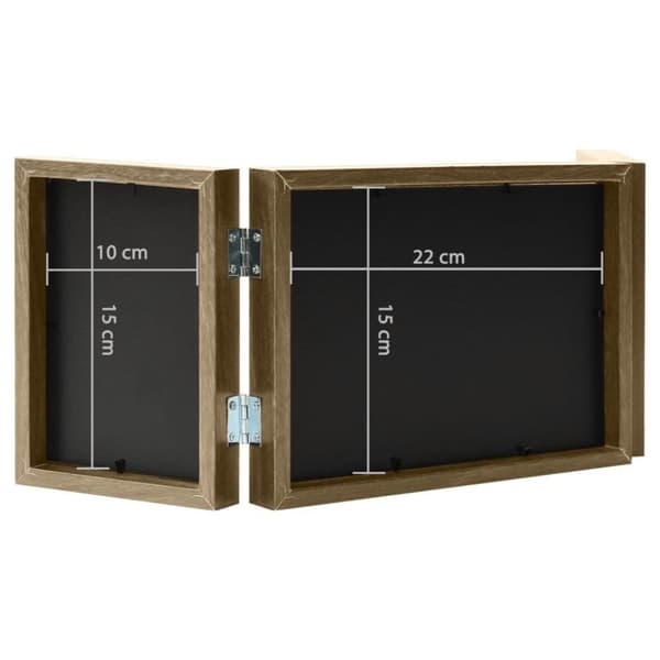 vidaXL 3-osainen Valokuvakehyskollaasi v.ruskea 22x15cm+2x(10x15cm)