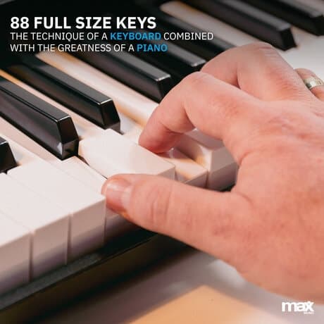 MAX KB6 Electronik Keyboard, Digitaltpiano, 88 anslagskänsliga tangenter