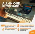 Miniatyrbild 9 av 11: Max Rhapsody61M elektroniskt Keyboard 61-tangenters Touch Sensitive Set