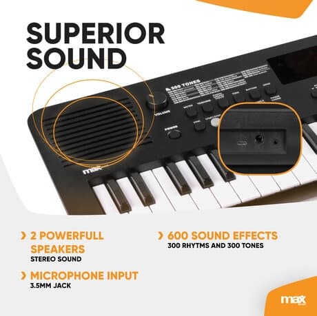Max Rhapsody49 elektroniskt Keyboard med 49 tangenter