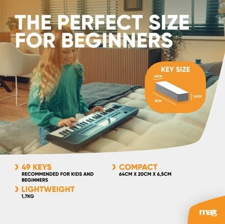 Max Rhapsody49 elektroniskt Keyboard med 49 tangenter