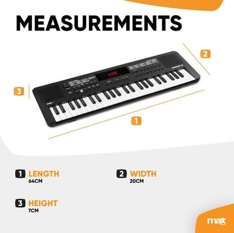 Max Rhapsody49 elektroniskt Keyboard med 49 tangenter
