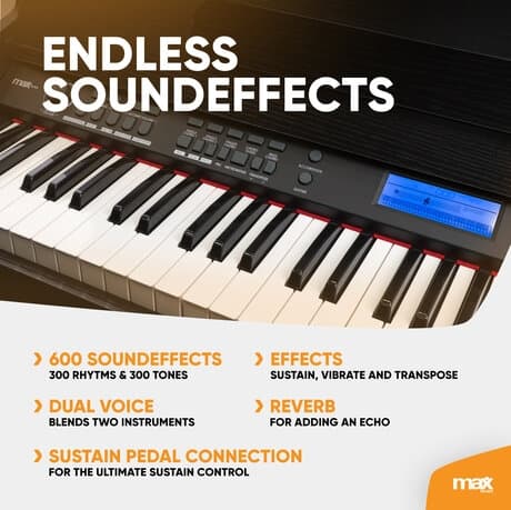 Max RhapsodyDP61 Digital Piano 61-tangenter med möbelställ