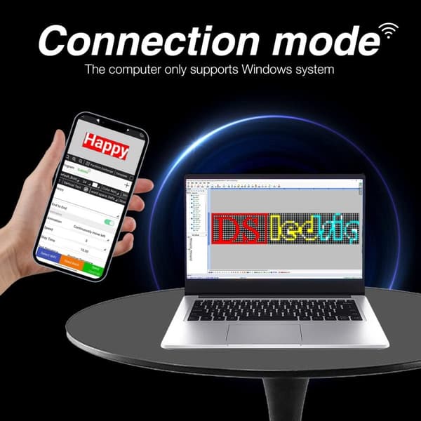 Programmerbar WiFi LED-skærm, 96x16 Pixels, Høj Lysstyrke,WIFI